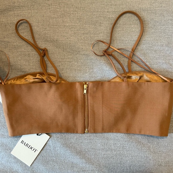 Athena Crop Top In Chestnut Bralette Bra - Picture 7 of 8